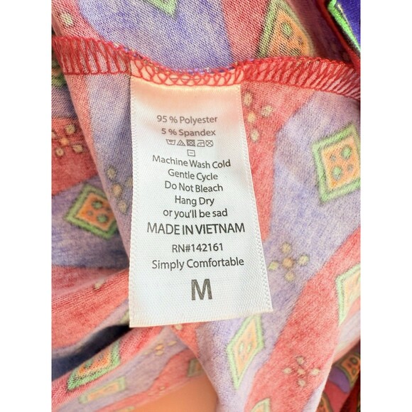 NEW Lularoe Carly High Low Dress Women's Size M Floral Geometric Multicolor - Picture 12 of 12